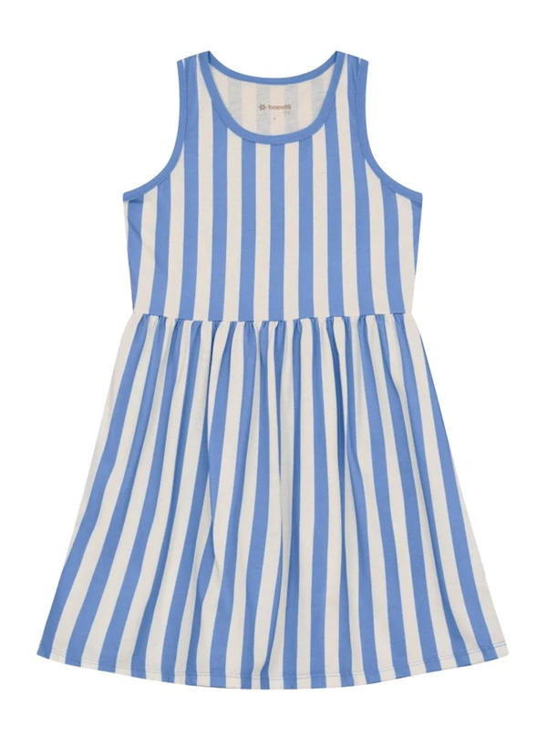 Brandili - Vestido Infantil Menina Listrado Azul 3