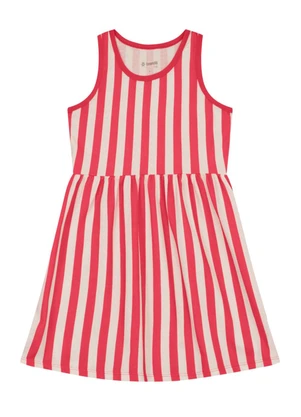 Brandili - Vestido Infantil Menina Listrado Vermelho - BRANDILI