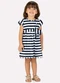 Milon - Vestido Infantil Menina Listras Milon Azul - variação: Azul