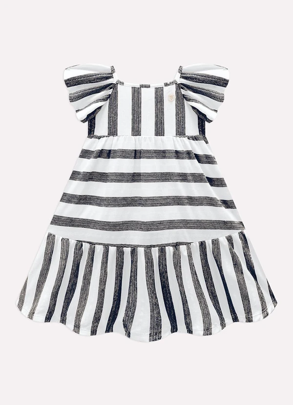 Milon - Vestido Infantil Menina Listras Milon Azul