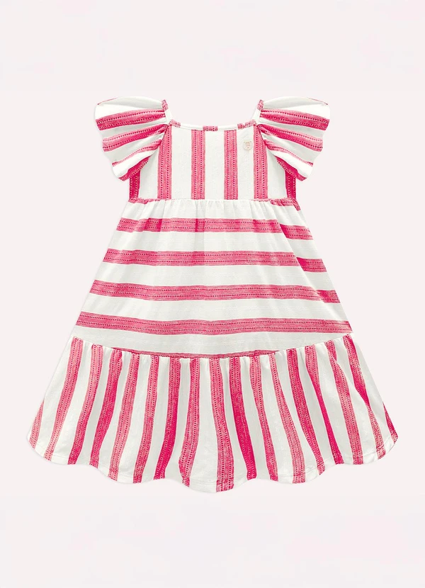 Milon - Vestido Infantil Menina ListrasRosa 2