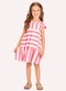 Milon - Vestido Infantil Menina ListrasRosa - variação: Rosa