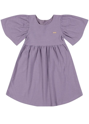Colorittá - Vestido Infantil Menina Listras Roxo - COLORITTÁ