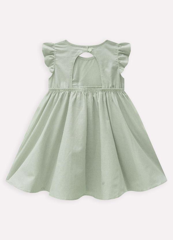 Milon - Vestido Infantil Menina Listras Verde 3