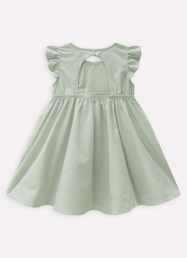 Milon - Vestido Infantil Menina Listras Verde 3