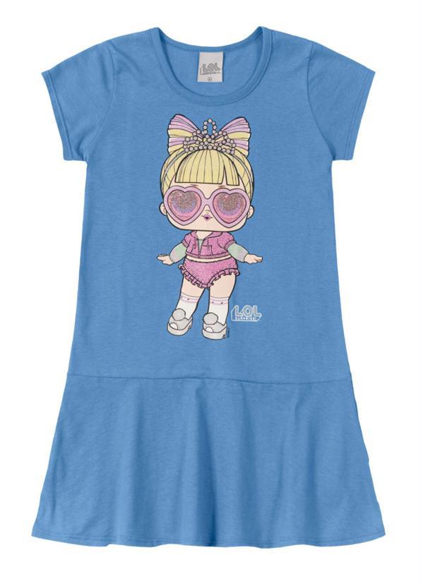 Brandili - Vestido Infantil Menina Lol Azul 2