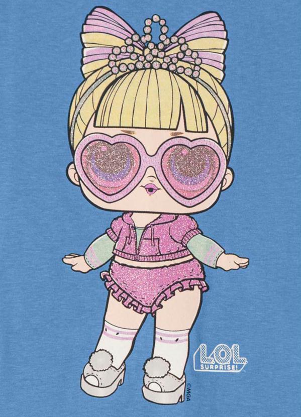 Brandili - Vestido Infantil Menina Lol Azul 3