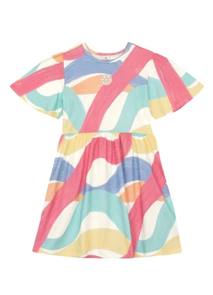 Brandili - Vestido Infantil Menina Malha Natural - BRANDILI