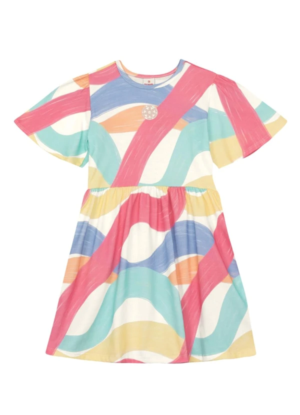 Brandili - Vestido Infantil Menina Malha Natural 2