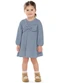 Colorittá - Vestido Infantil Menina Malha Tricô Laço Azul - variação: Azul
