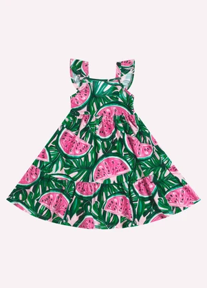 Kyly - Vestido Infantil Menina Melancia Rosa - KYLY