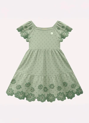 Milon - Vestido Infantil Menina Verde - MILON