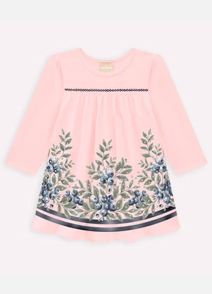 Milon - Vestido Infantil Menina Mirtilos Rosa - MILON