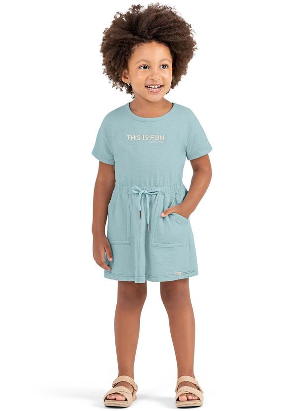 Colorittá - Vestido Infantil Menina Moletinho Colorittá Azul