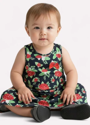 Kyly - Vestido Infantil Menina Natureza Azul - KYLY