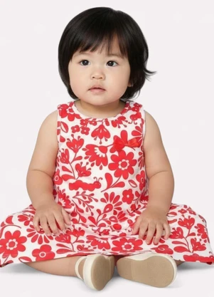 Kyly - Vestido Infantil Menina Natureza Branco - KYLY