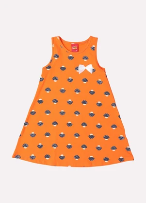 Kyly - Vestido Infantil Menina Natureza Laranja - KYLY