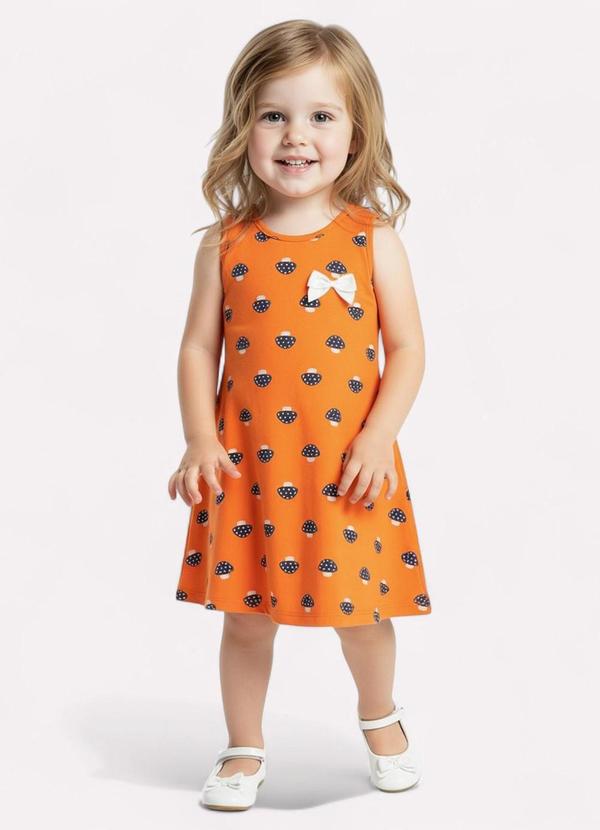 Kyly - Vestido Infantil Menina Natureza Laranja 1