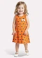 Kyly - Vestido Infantil Menina Natureza Branco - variação: Laranja