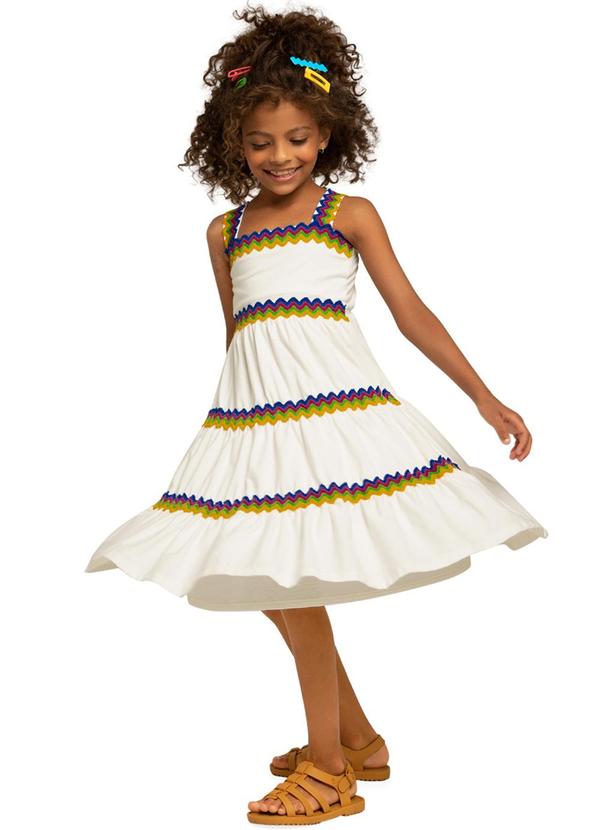 Nanai - Vestido Infantil Menina Off White