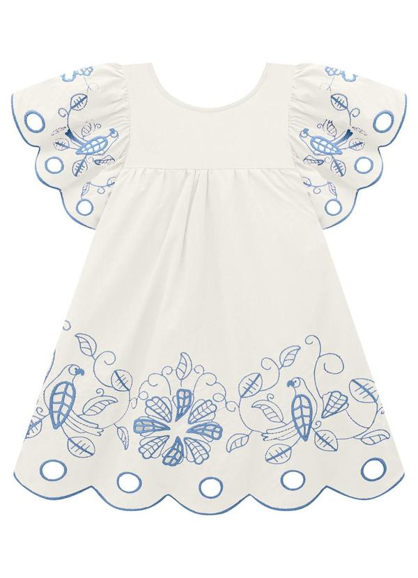 Nanai - Vestido Infantil Menina Off White