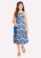 Kyly - Vestido Infantil Menina Palmeiras Roxo - variação: Azul