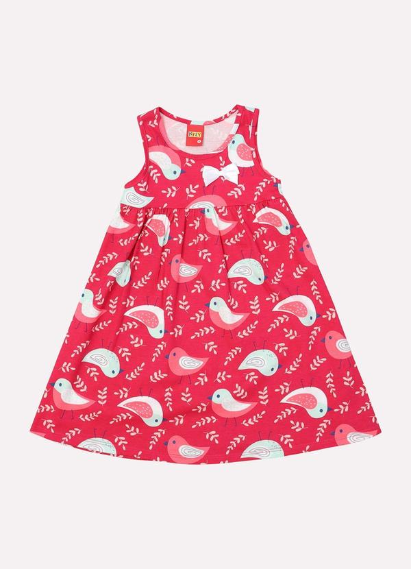 Kyly - Vestido Infantil Menina Pássaros Rosa 2