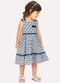 Milon - Vestido Infantil Menina Peixinhos Marrom - variação: Azul Marinho