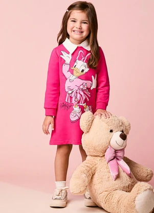 Momi - Vestido Infantil Menina Pink da Daisy Duck - MOMI