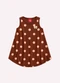 Kyly - Vestido Infantil Menina Poá Marrom - variação: Marrom