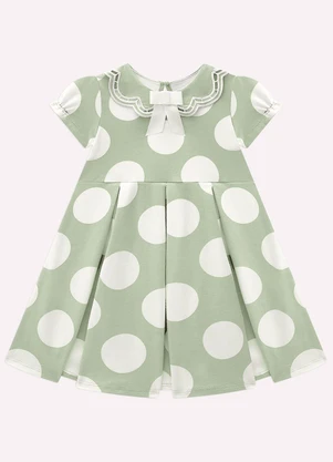 Vestido Infantil Menina Póa Milon (Verde) - MILON