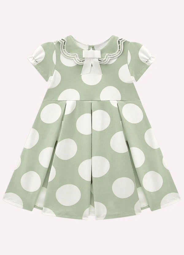 Milon - Vestido Infantil Menina Póa Milon Verde