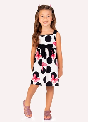 Kyly - Vestido Infantil Menina Póa Off White - KYLY