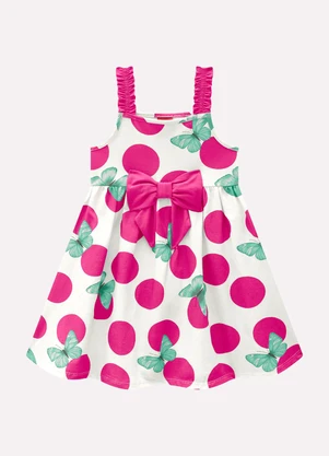 Kyly - Vestido Infantil Menina Póa Rosa - KYLY