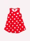 Kyly - Vestido Infantil Menina Poá Marrom - variação: Vermelho