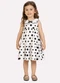 Milon - Vestido Infantil Menina Póas Branco - variação: Branco