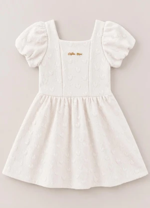 Vida Costeira - Vestido Infantil Menina Princesa Rodado Branco - VIDA COSTEIRA
