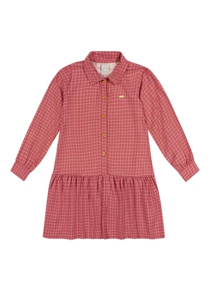 Colorittá - Vestido Infantil Menina Quadriculado Rosa - COLORITTÁ