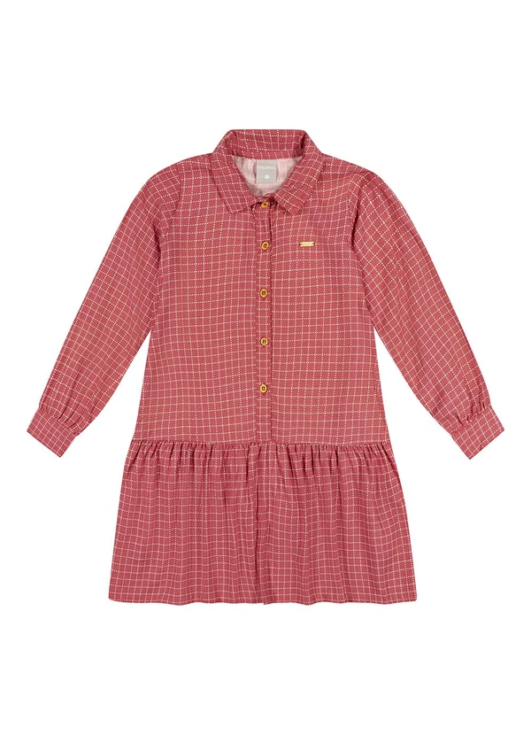 Colorittá - Vestido Infantil Menina Quadriculado Rosa