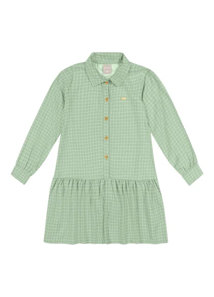 Colorittá - Vestido Infantil Menina Quadriculado Verde - COLORITTÁ
