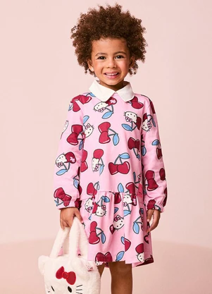 Momi - Vestido Infantil Menina Rosa da Hello Kitty - MOMI