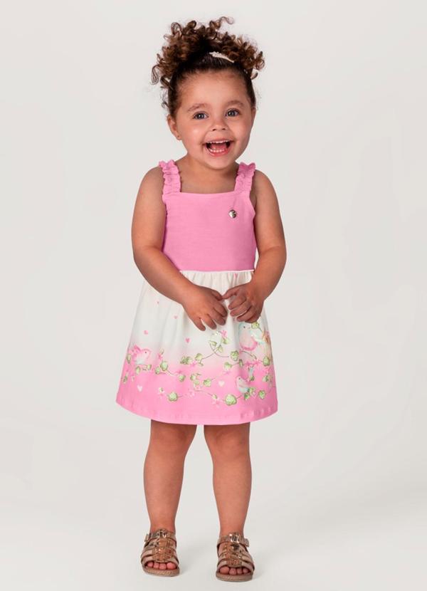 Brandili Mundi - Vestido Infantil Menina Rosa
