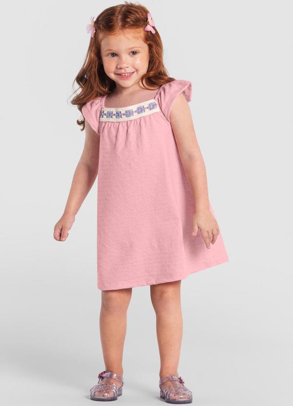 Brandili - Vestido Infantil Menina Rosa