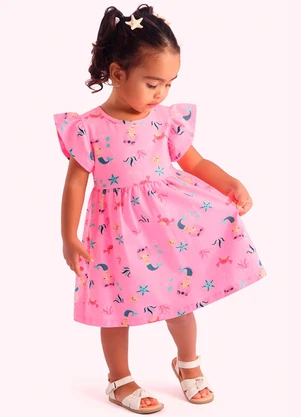 Duduka - Vestido Infantil Menina Rosa - DUDUKA