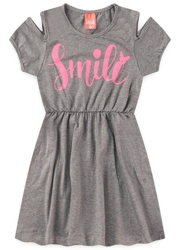 Rosa Azul - Vestido Infantil Menina Smile Iaia Cinza