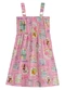 Elian - Vestido Infantil Menina Stamp Bege - variação: Rosa
