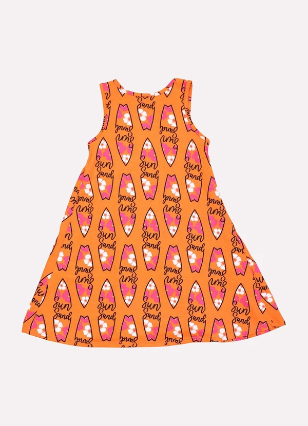 Kyly - Vestido Infantil Menina Surf Laranja 3