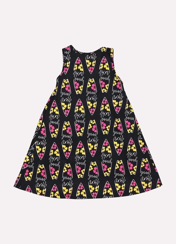 Kyly - Vestido Infantil Menina Surf Preto 3