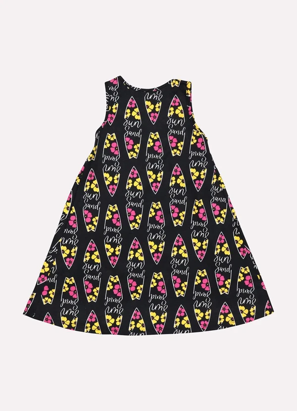 Kyly - Vestido Infantil Menina Surf Preto 3