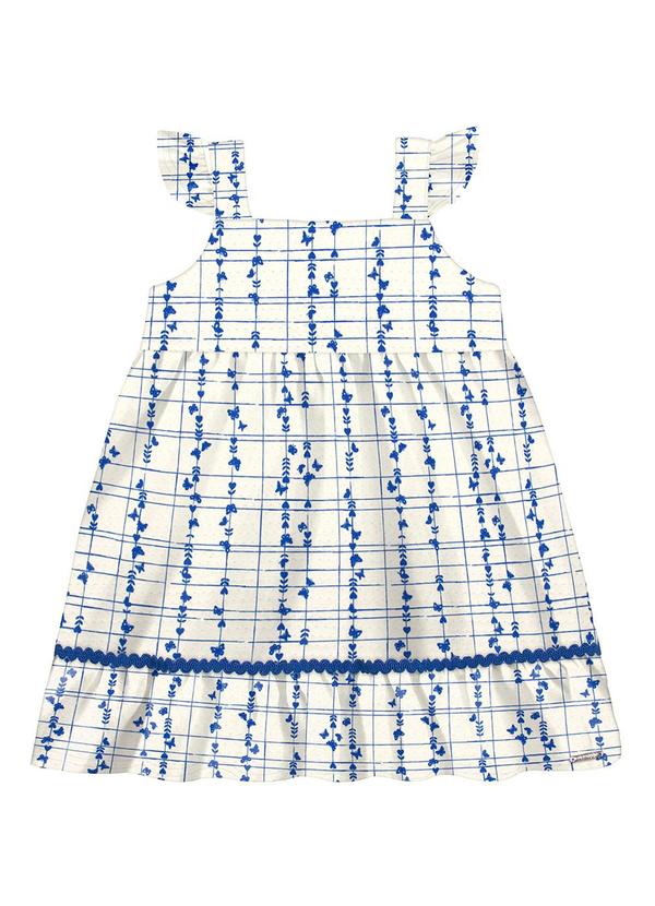 Alakazoo - Vestido Infantil Menina Texturizada Azul 2